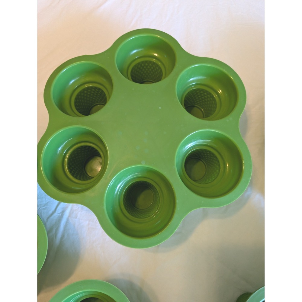 Set of 6 Green Silicone Ice Cream Cone Holder Molds | 36 Total | Dessert Form - Picture 2 of 16